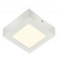 Preview: Universal LED Wand- und Deckenleuchte SENSER eckig weiß neutralweisses Licht für Flur, Treppen, Keller, Küche SLV 1004703
